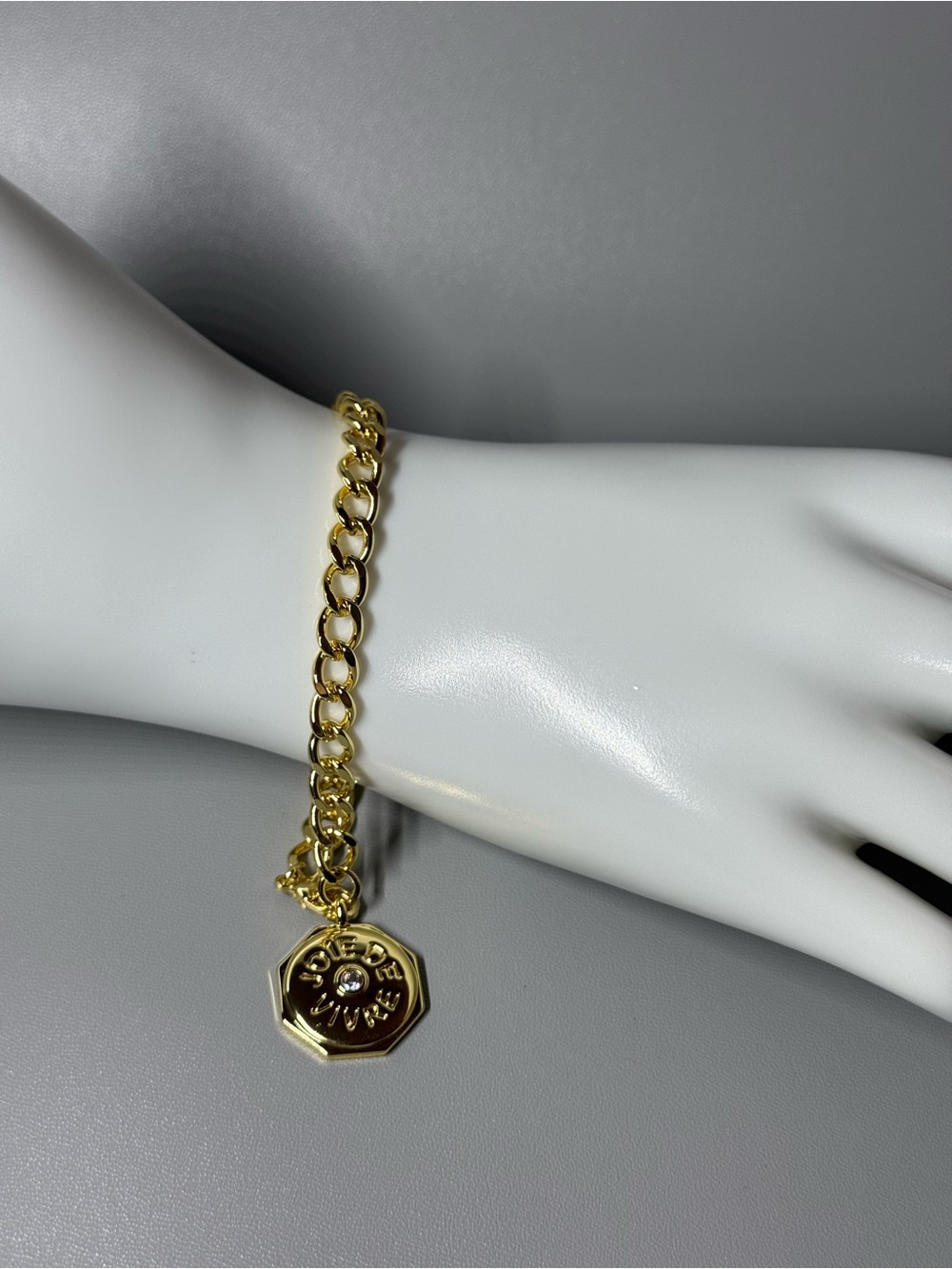 Uncommon James Gold Link Charm Bracelet